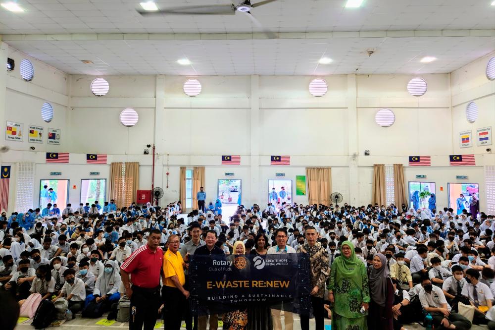 rotary-club-of-pudu-launches-“e-waste-re:new-program-for-sustainable-tomorrow”-in-collaboration-with-schools-and-industry-partners
